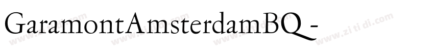 GaramontAmsterdamBQ 字体转换
